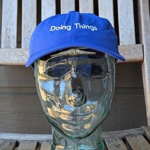 NWOT Outdoor Voices Doing Things Blue Ball Cap One Size Unisex Made in USA